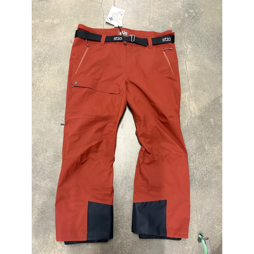 Stio Mens Environ Pant Fired Brick Red Hardshell Ski Snowboard XXL Regular NEW